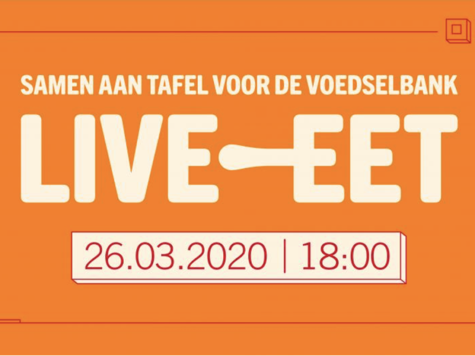 live eet (live eat) charity dinner for the Dutch Food Bank Voedselbank