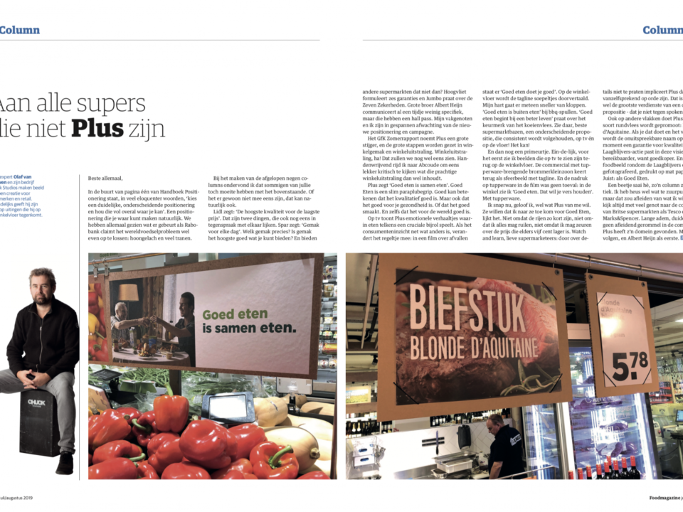 supermarkets positioning column Olaf van Gerwen on food magazine